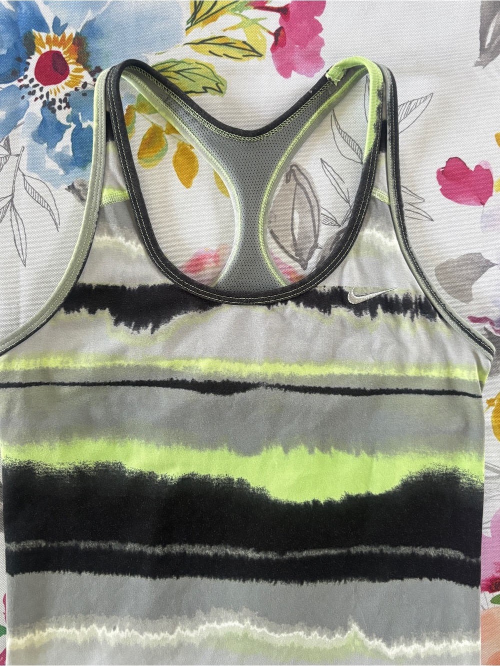 Nike - Women’s Black & Neon Athletic Racerback Tank Top